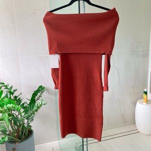 NWT Wilfred Leonie Ribbed Offshoulder Dress XS